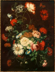 Flower Still Life in a Glass Vase