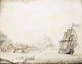 A British Ship off the Coast of Satalia, Turkey, 1677