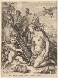 Artist Painting a Nude Woman: Allegory of Visual Perception