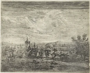 Village View with a Church