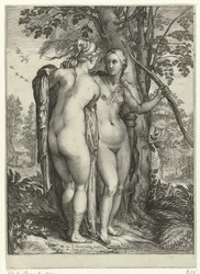 Diana and a Nymph before a Tree (Diana and Her Nymphs)