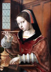 Woman Holding a Balance