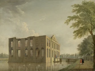 Berckenrode Castle in Heemstede after the Fire