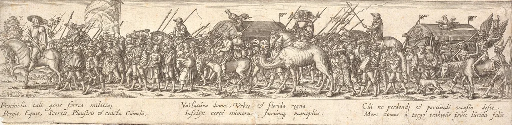 Troop of Soldiers with Baggage Wagon and Death on Horseback