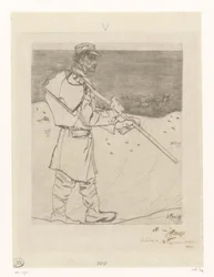 Shell Fisherman with Net on the Beach at Katwijk aan Zee