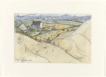 View from the Dunes on Koog in Texel