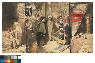 Large Indian Triptych
