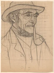 Farmer with a Pipe, Facing Right