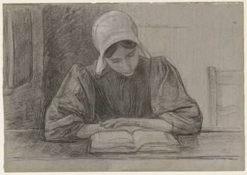 Reading Girl with Cap