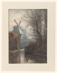 Mills by a Canal