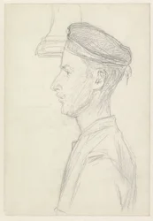 Helmsman aboard the J.P. Coen