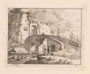 City Gate at an Italian Harbor