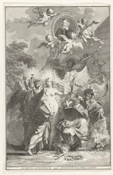 Allegorical Title Page with Portrait of Writer Edward Simson