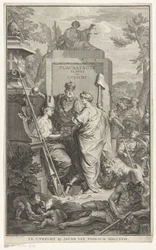 Allegorical Representation with the Foundation of Utrecht (Title Page for: Johan van de Water, Placaatboek, 1729)