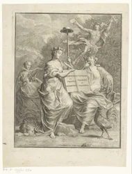 Personifications of the Austrian Netherlands and France