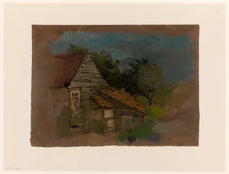 Farmhouse with Small Barn