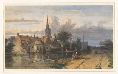 View of a Village by a Canal