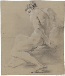 Seated Male Nude, Head Resting on Right Hand
