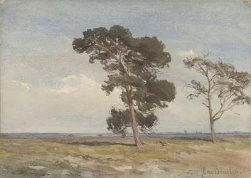 View of the Heath with Two Trees