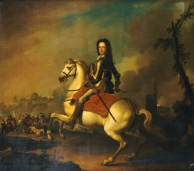 Portrait of King William III at the Battle of the Boyne in 1690