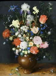Bouquet in a Clay Vase