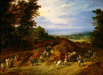 Landscape with Peasants, Carts and Animals