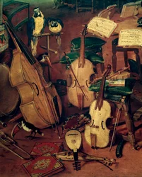 Strings and parrots (detail)