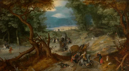 Travellers Attacked by Soldiers