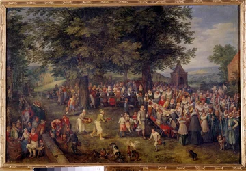 Wedding Banquet Scene in a Village