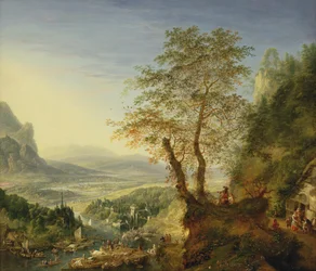 A capriccio river landscape