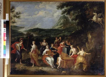 Pallas Athena and Muses