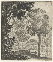 Landscape with Large Tree in Foreground
