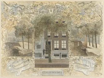 House on the Leliegracht, Flanked by the Bridges over the Prinsengracht and the Keizersgracht