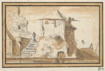 Two Buildings with a Stairway