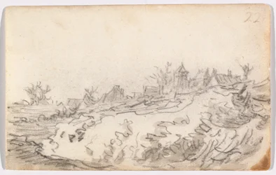 Village on Sunny Hillside