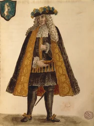 Sardinian ambassador, from Gli Abiti de Veneziani by Jan van Grevenbroeck or Giovanni Grevembroch