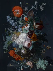 Still Life of Flowers and Fruit, c.1715