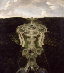 View over the Great Plaza with Temple at the Beginning of the Second Third of the Waterfalls to the Octagon