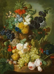 Still Life of Flowers and Fruit