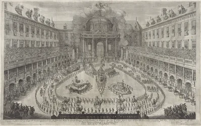 Carousel in the Hofburg in Vienna (Equestrian Ballet for the Wedding of Emperor Leopold I and Margaret Theresa of Spain)