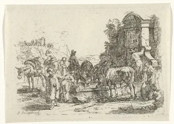 Drinking Cattle at a Spring