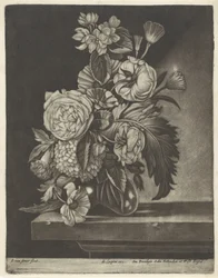 Flowers in a Glass Vase