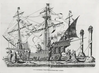 Triumphal Vessel in the Funeral Procession of Emperor Charles V, 1559