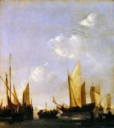 Shipping anchored in a calm sea, c.1650