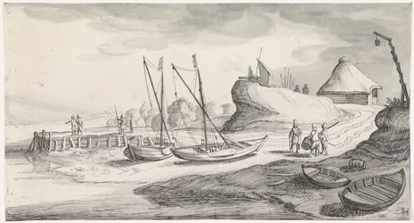 Boats on a Riverbank (Pleasant Landscapes and Delightful Views)
