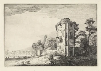 Shepherd by a Tower with a Well (Landscapes, Amenissimae Aliquot Requculae)