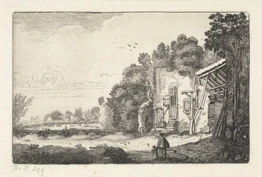 Woman with Child by the Ruins of a House (series title: Landscapes, Amenissimae aliquot requculae)