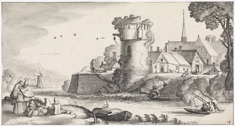 Watchtower by a River