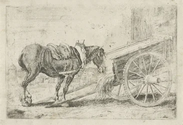 Horse by a Cart