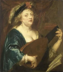 Portrait of a Woman Playing a Lute